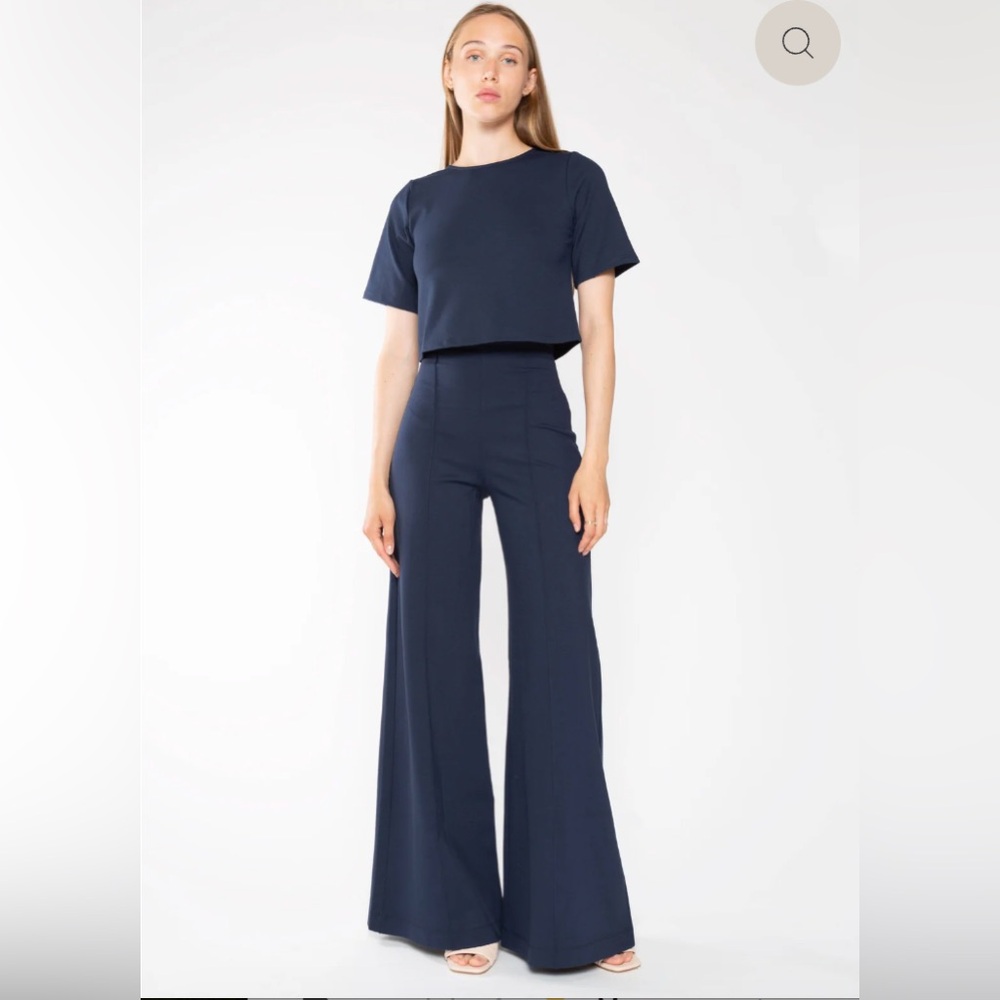 Ripley Rader Ponte Knit - Short Sleeve Top Navy